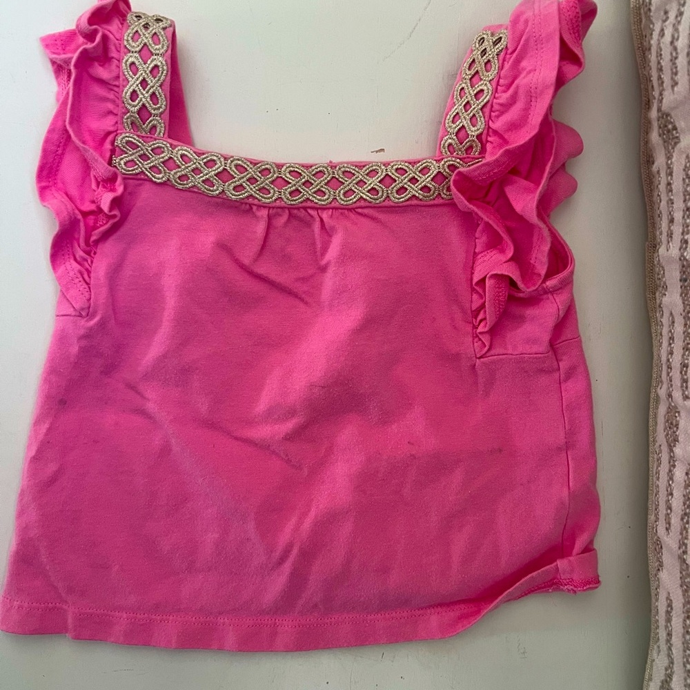 Janie and Jack Pink Ruffled Top *great condition-* 2T